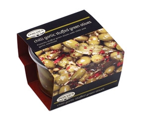 Chilli Garlic Stuffed Green Olives